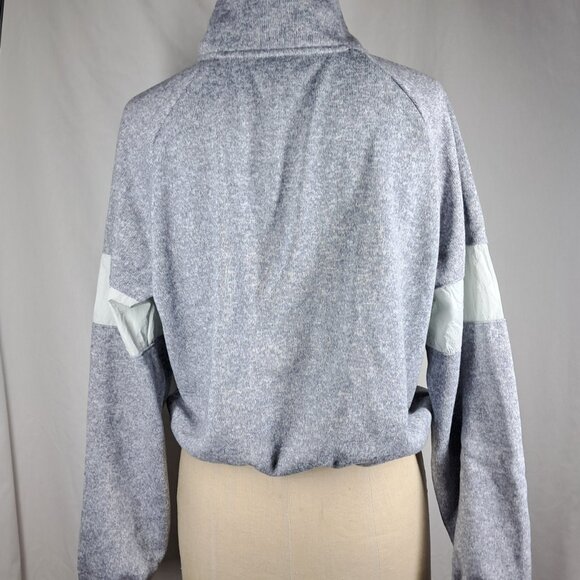 Victoria's Secret Pink Cropped Pullover Drawstring Fleece Small Heather Gray - Picture 4 of 11